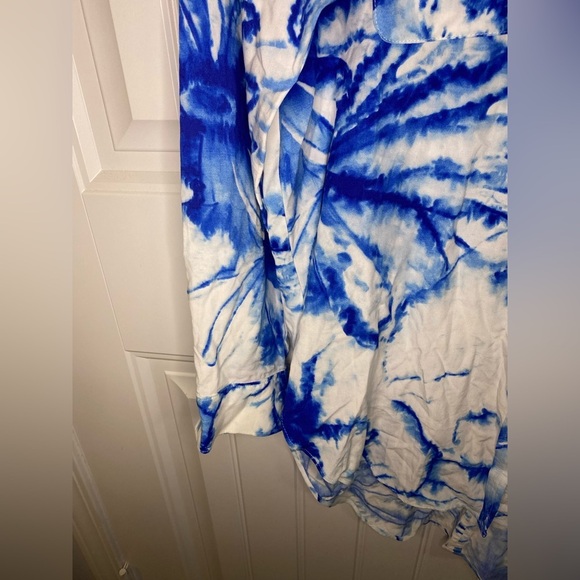 CALIA by Carrie Underwood Tie Dye Button Down Cover Up - Picture 4 of 11